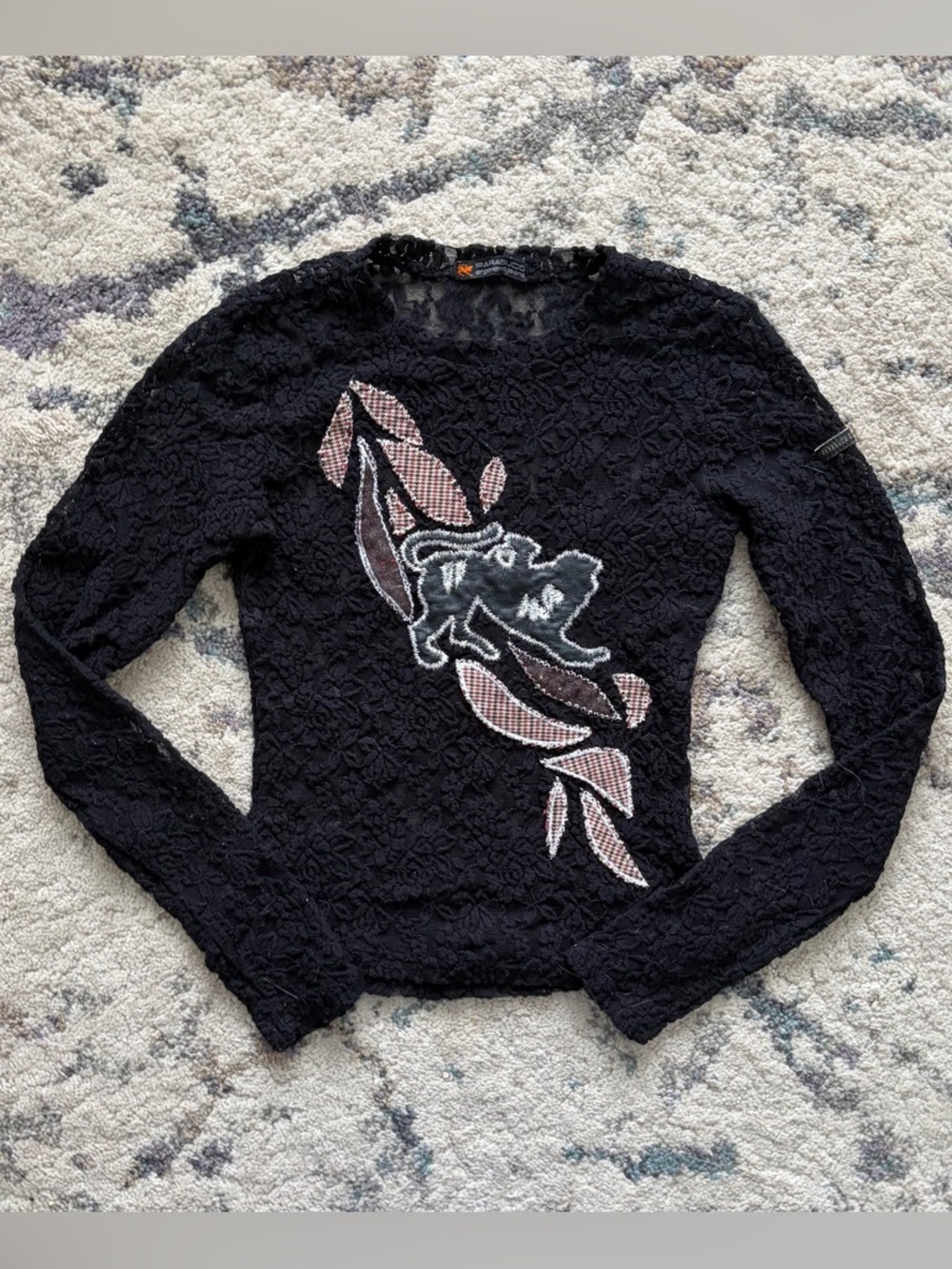 Y2K Parasuco Lace Mesh Long Sleeve